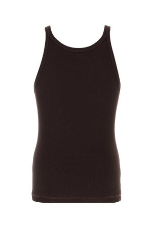 Chocolate cotton tank top DOLCE & GABBANA (G8SY5TFU7AV)