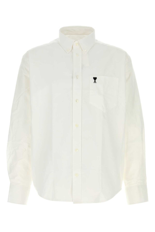 White oxford shirt White AMI (HSH822CO0031)