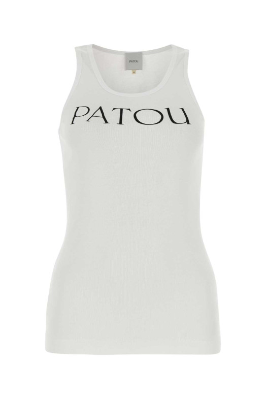 White cotton tank top PATOU (JE0159994)