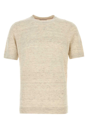 Melange sand linen blend sweater BRUNELLO CUCINELLI (M2L00340)