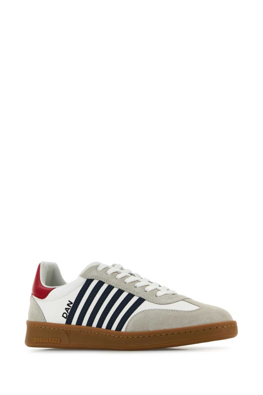 White leather Boxer sneakers DSQUARED (SNM036401504118)