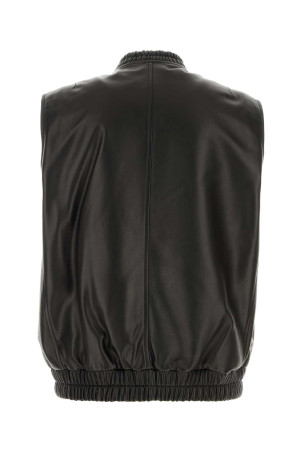 Black leather jacket VERSACE (10207411A00713)
