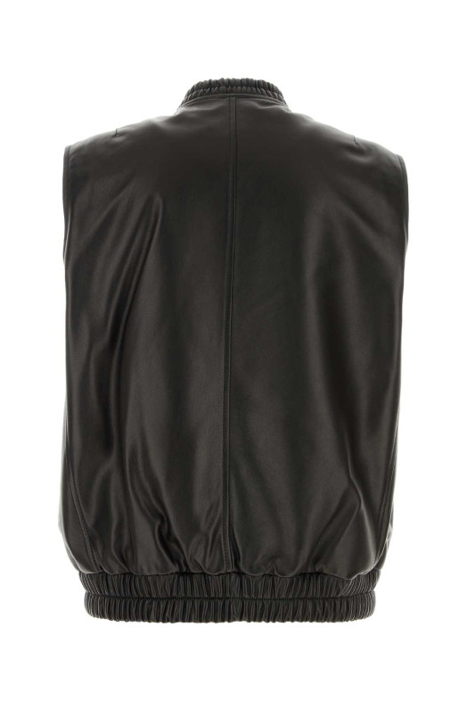Black leather jacket VERSACE (10207411A00713)