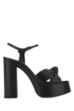 Black leather Bianca 85 sandals Black SAINT LAURENT (6067131N800)