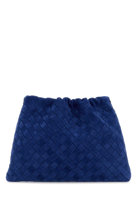 Blue suede clutch BOTTEGA VENETA (796728V5ZZ0)