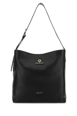 Black leather Pendant shopping bag Black ALEXANDER MCQUEEN (8151861AAUN)