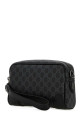 Printed canvas small GG Emblem crossbody bag Black GUCCI (821155FAED4)