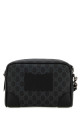 Printed canvas small GG Emblem crossbody bag Black GUCCI (821155FAED4)