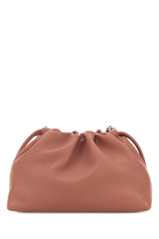 Antiqued pink nappa leather medium Flamenco clutch Brown LOEWE (A411FCRX75)