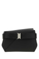 Black leather small Puzzle belt bag Black LOEWE (B510SEBX02)