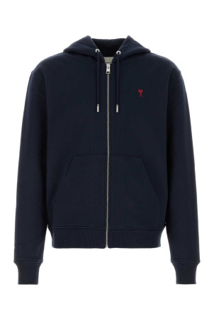 Navy blue cotton sweatshirt Fuchsia AMI (BFUSW435730)