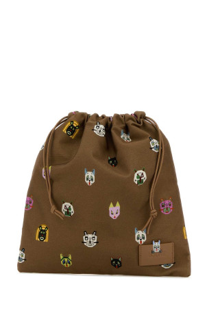 Printed canvas small Cats clutch LOEWE (C643057X03)