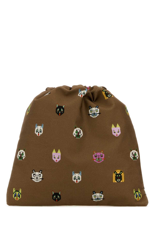 Printed canvas small Cats clutch LOEWE (C643057X03)