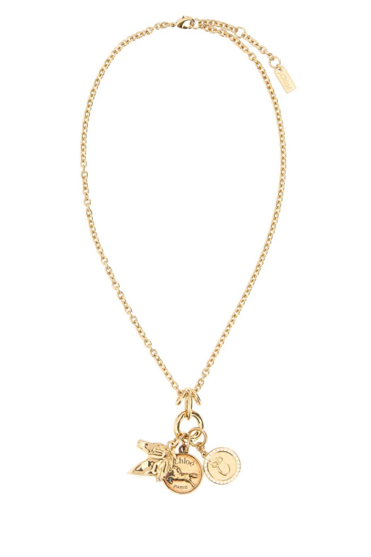 Gold metal ChloÃ© Charms necklace CHLOE (CH25AJN03CB7)