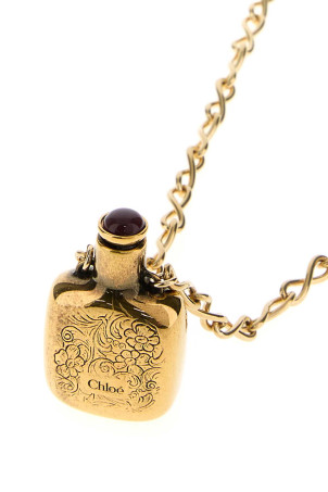 Gold metal ChloÃ¨ Elixir necklace CHLOE (CH25WJN08RSB)