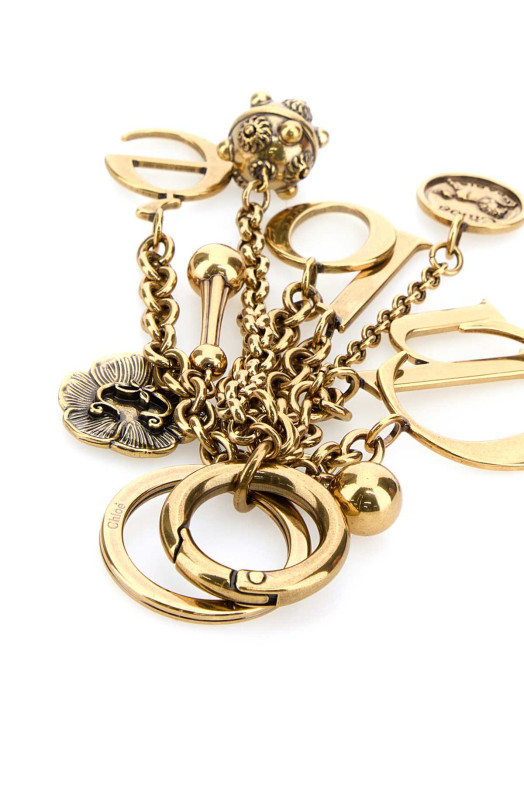 Gold metal ChloÃ© Symbols keyring CHLOE (CH26SK188CB7)