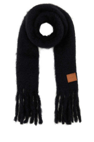 Black mohair blend scarf Black LOEWE (FSA6SS1X05)