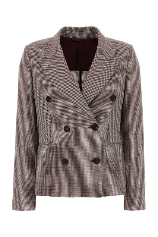 Embroidered jersey blazer Gray BRUNELLO CUCINELLI (MH5187422)