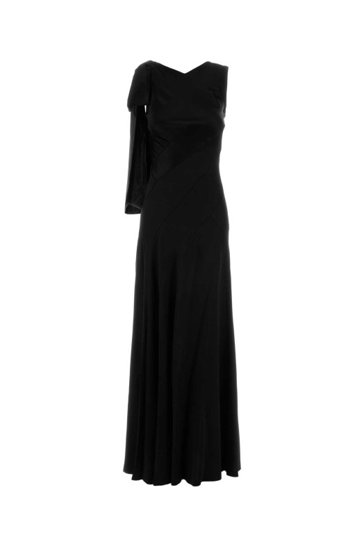 Black satin long dress MAISON MARGIELA (S51DG0004S49465)