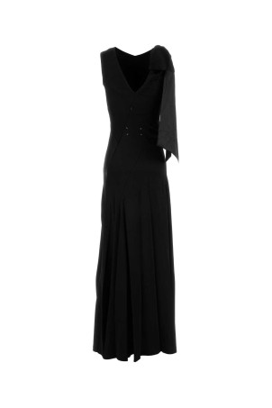 Black satin long dress MAISON MARGIELA (S51DG0004S49465)
