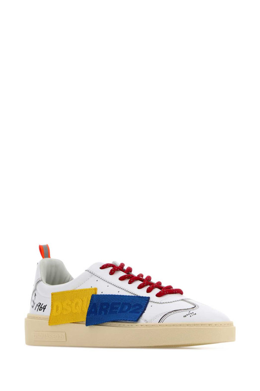 White leather Rider sneakers DSQUARED (SNM048301508699)