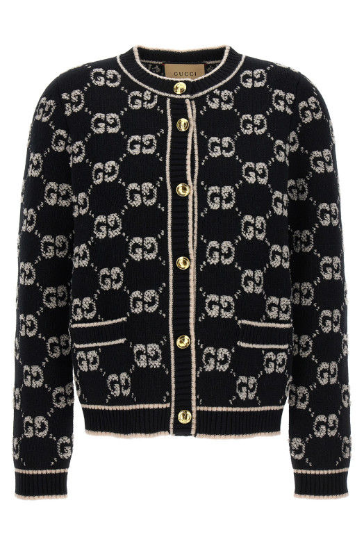 Cardigan logo GG Black-grey