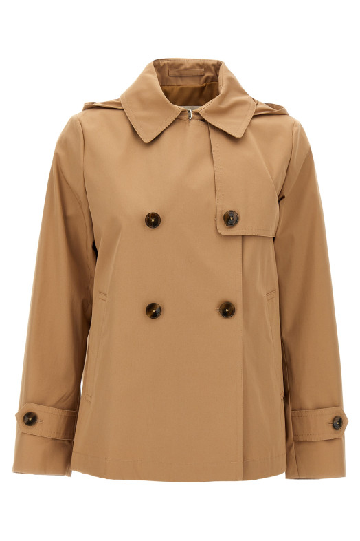 'Dean' short trench coat Brown