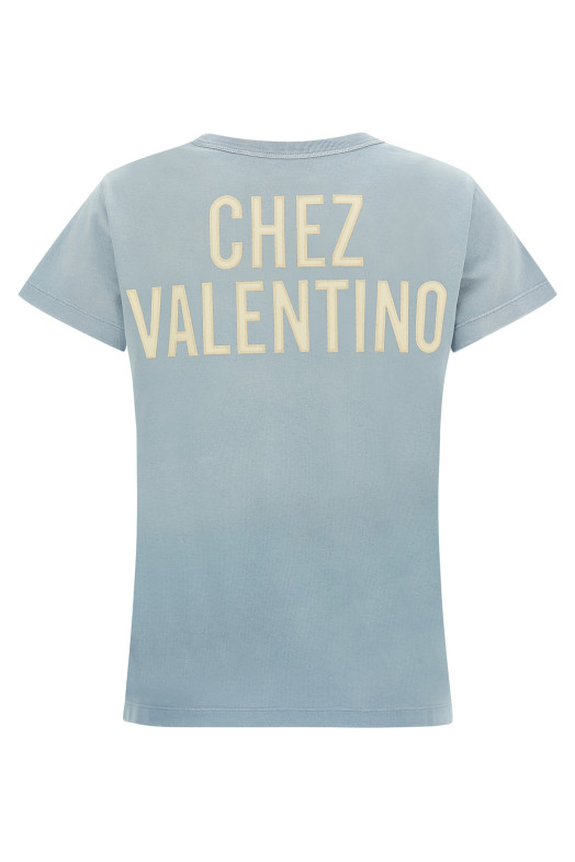 Valentino Garavani 'Panther Lady' T-shirt BLUE