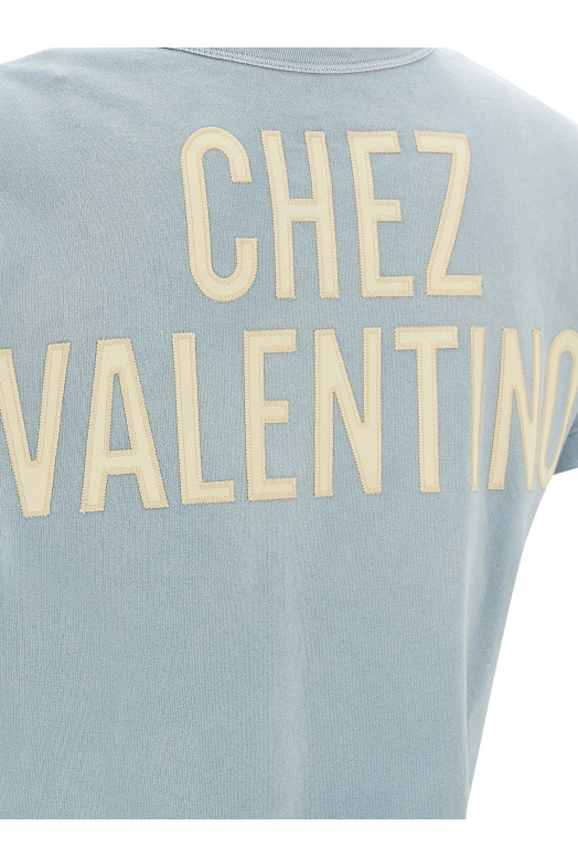 Valentino Garavani 'Panther Lady' T-shirt BLUE