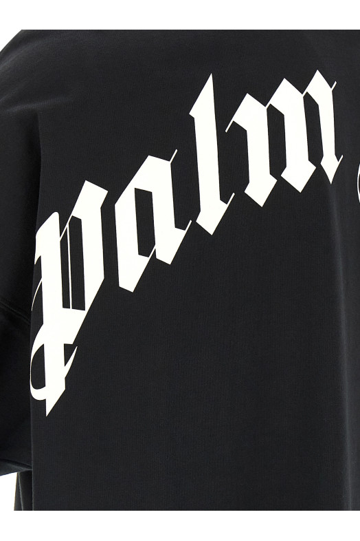 'Back Curved Logo' T-shirt Black-grey