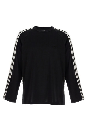 'Y-3 Long Sleeve Tee 3-Stripes' T-shirt Black-grey