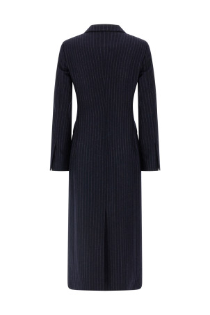 Pinstripe coat Blue