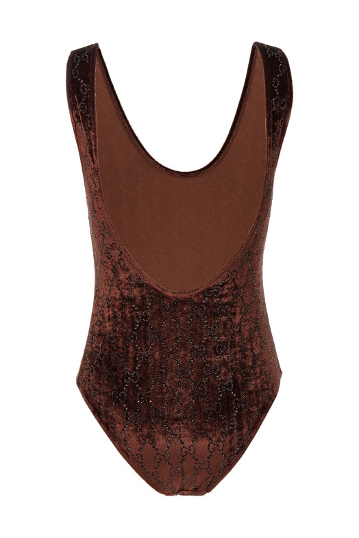 'GG' bodysuit  Brown