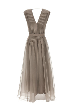 Silk dress Beige
