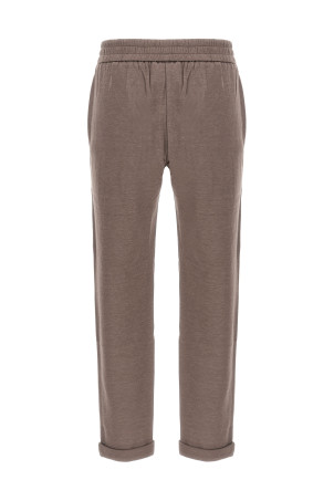 'Shiny Pocket Detail' joggers Brown