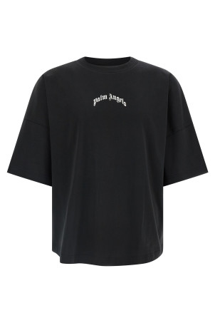 'Back Curved Logo' T-shirt Black-grey