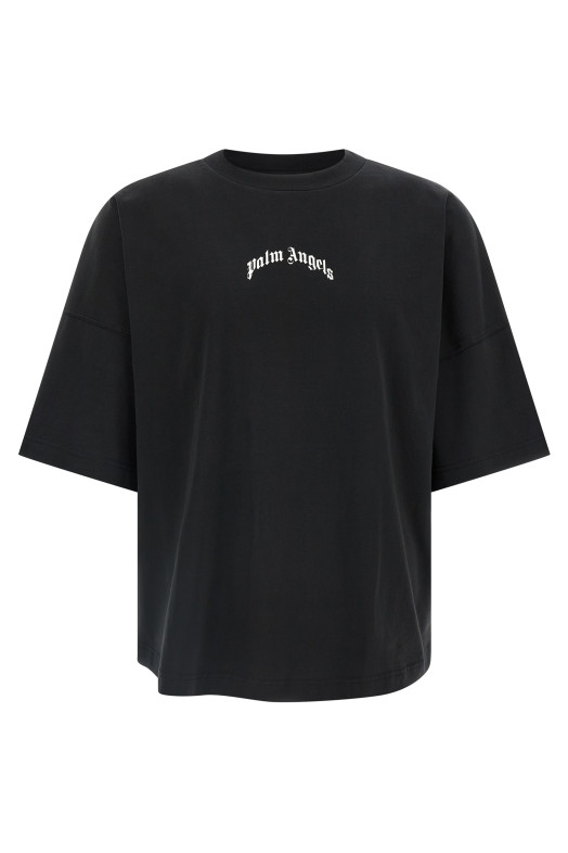 'Back Curved Logo' T-shirt Black-grey