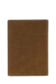 Nubuck leather passport holder Brown
