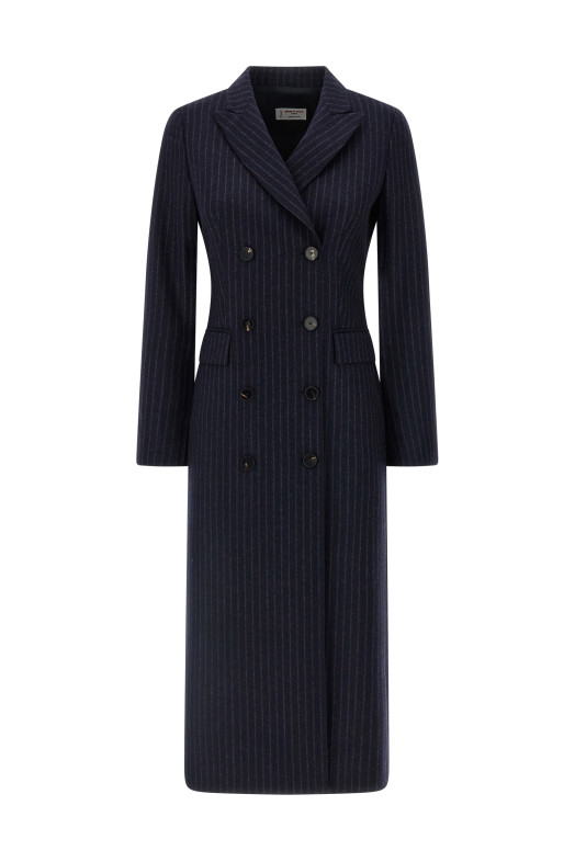Pinstripe coat Blue