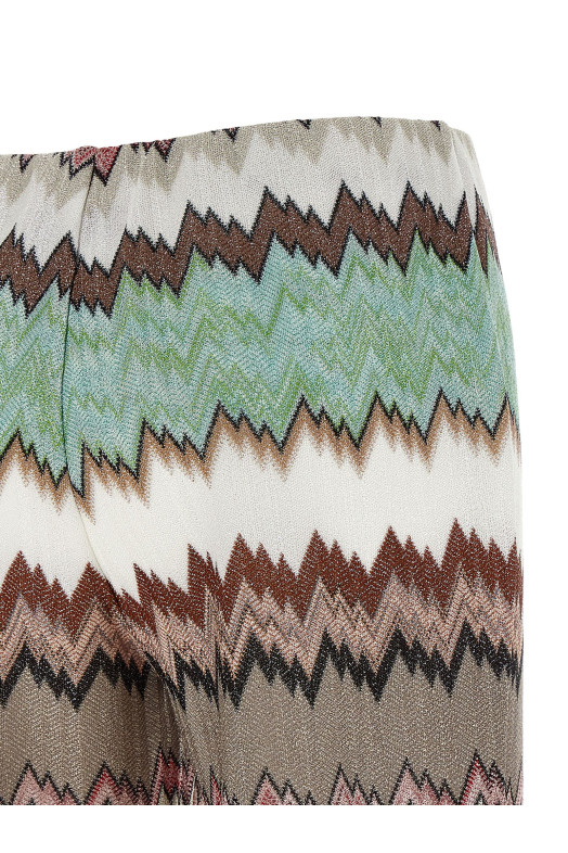 Lamé snake viscose pants Multicolor