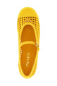 Crochet cotton ballet flats Yellow