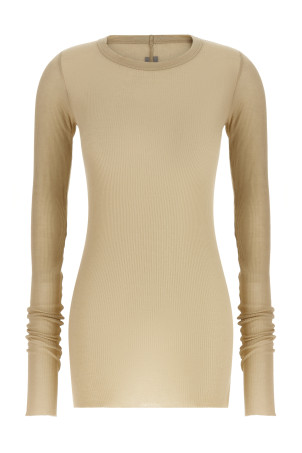 'Rib LS T' T-shirt Beige