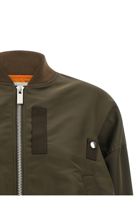 Asymmetrical blouson bottom Green