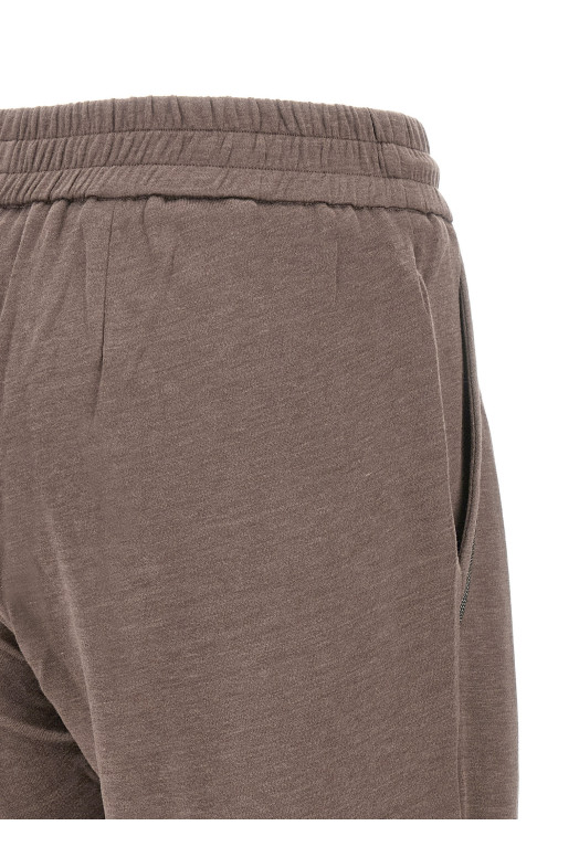 'Shiny Pocket Detail' joggers Brown