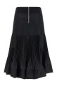 Pleated insert skirt Black