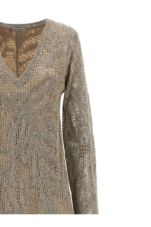 Micro sequin dress Beige