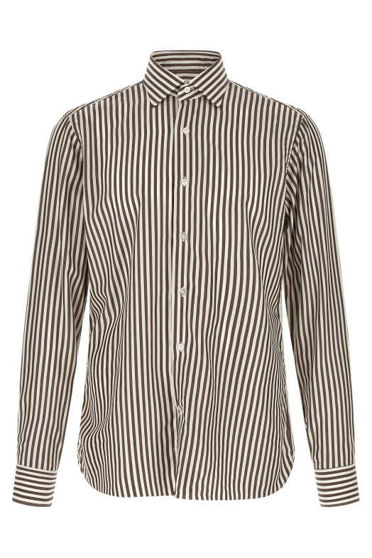 Striped shirt Brown