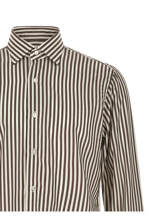 Striped shirt Brown
