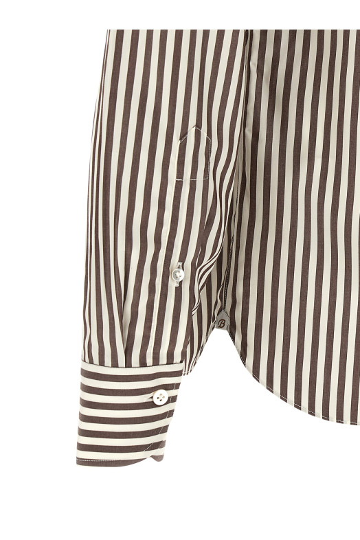 Striped shirt Brown
