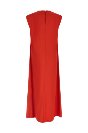 Round-neck dress Red